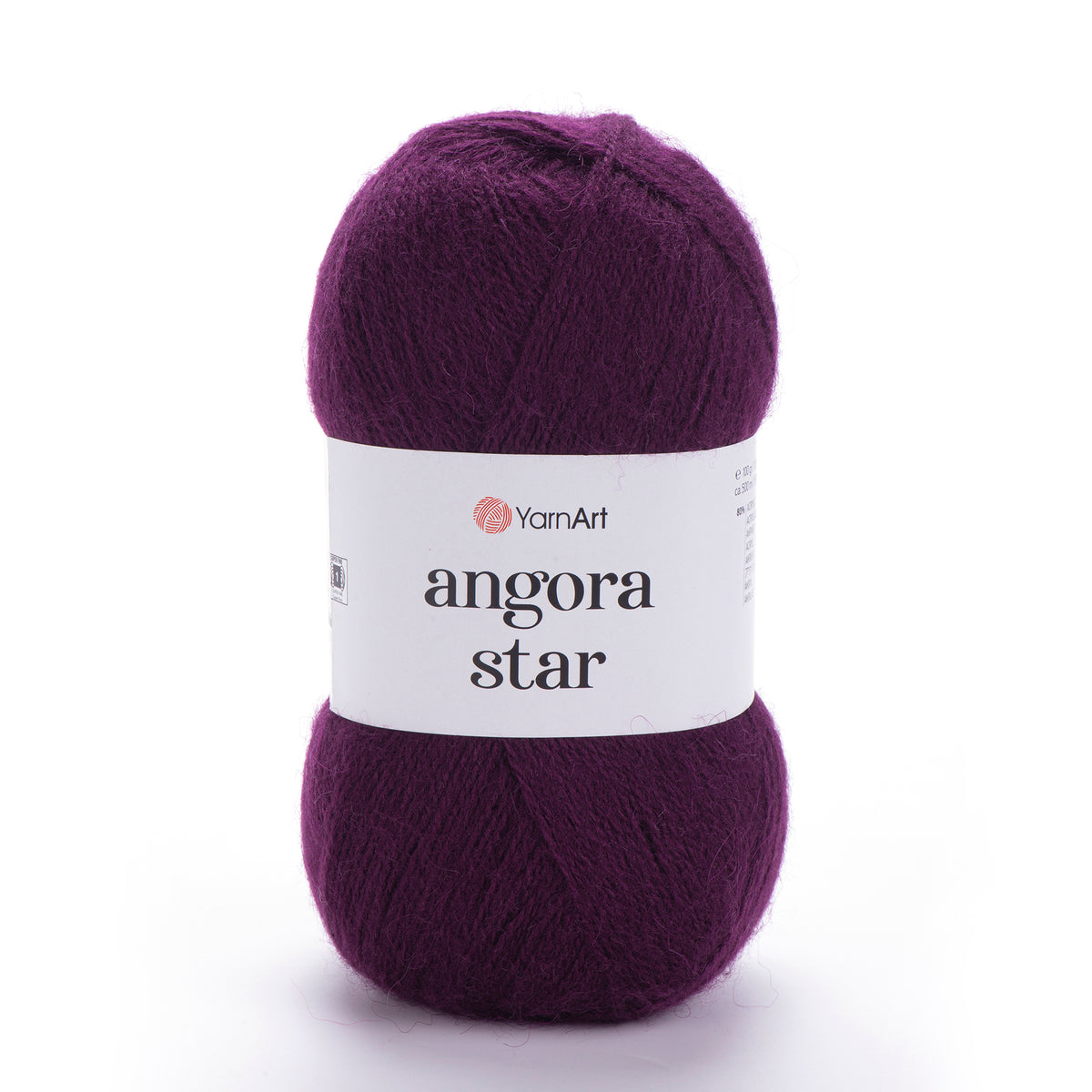 YarnArt Angora Star 10094 Prune foncé – fil duveteux acrylique et laine