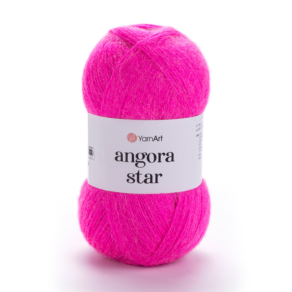 YarnArt Angora Star 174 Fuchsia – fil duveteux acrylique et laine