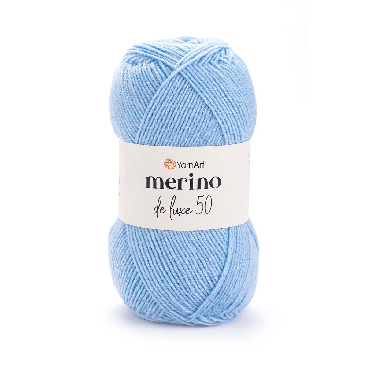 YarnArt Merino DeLuxe 50 215 Powder Blue – wool acrylic yarn