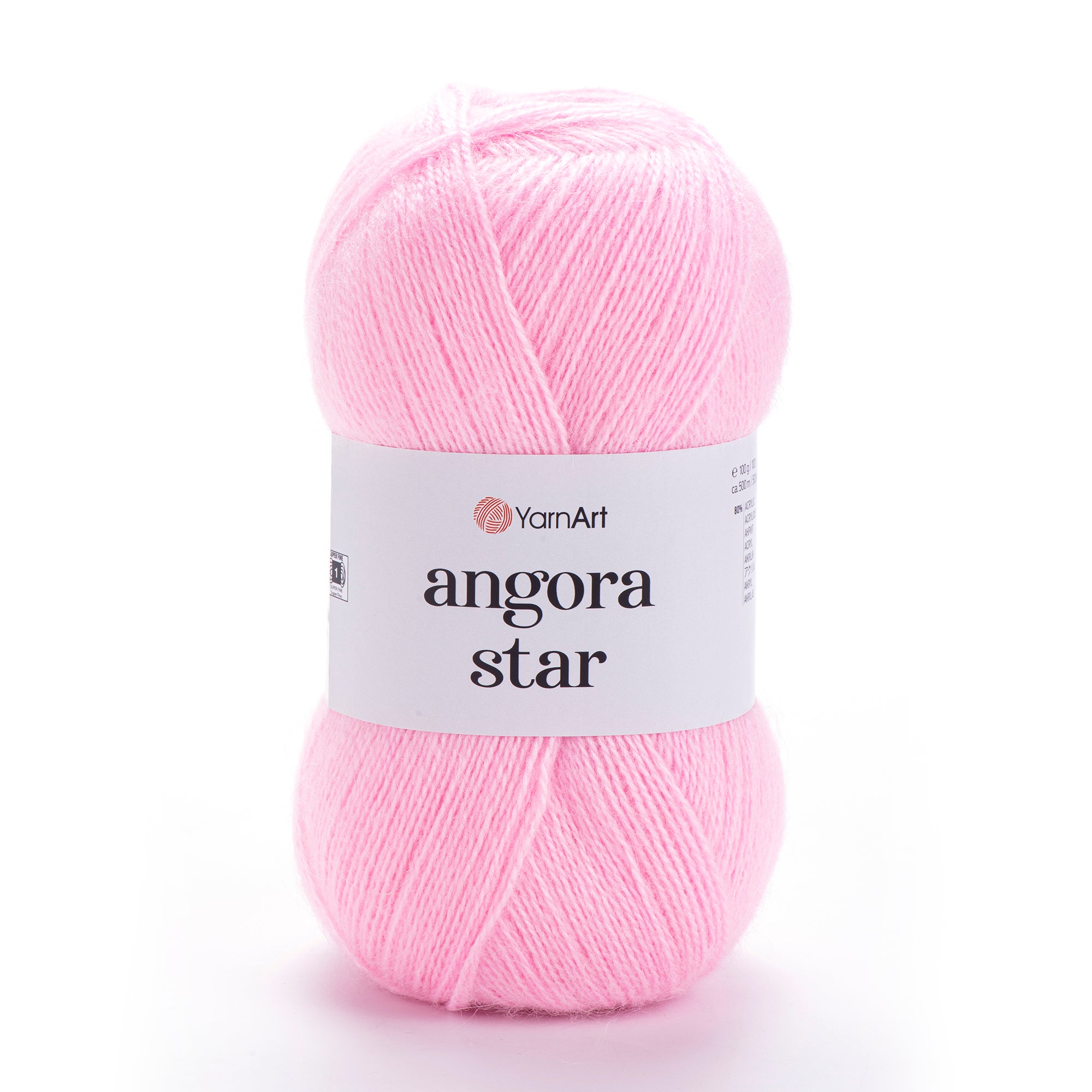 YarnArt Angora Star 217 Baby Pink – fluffy acrylic wool yarn