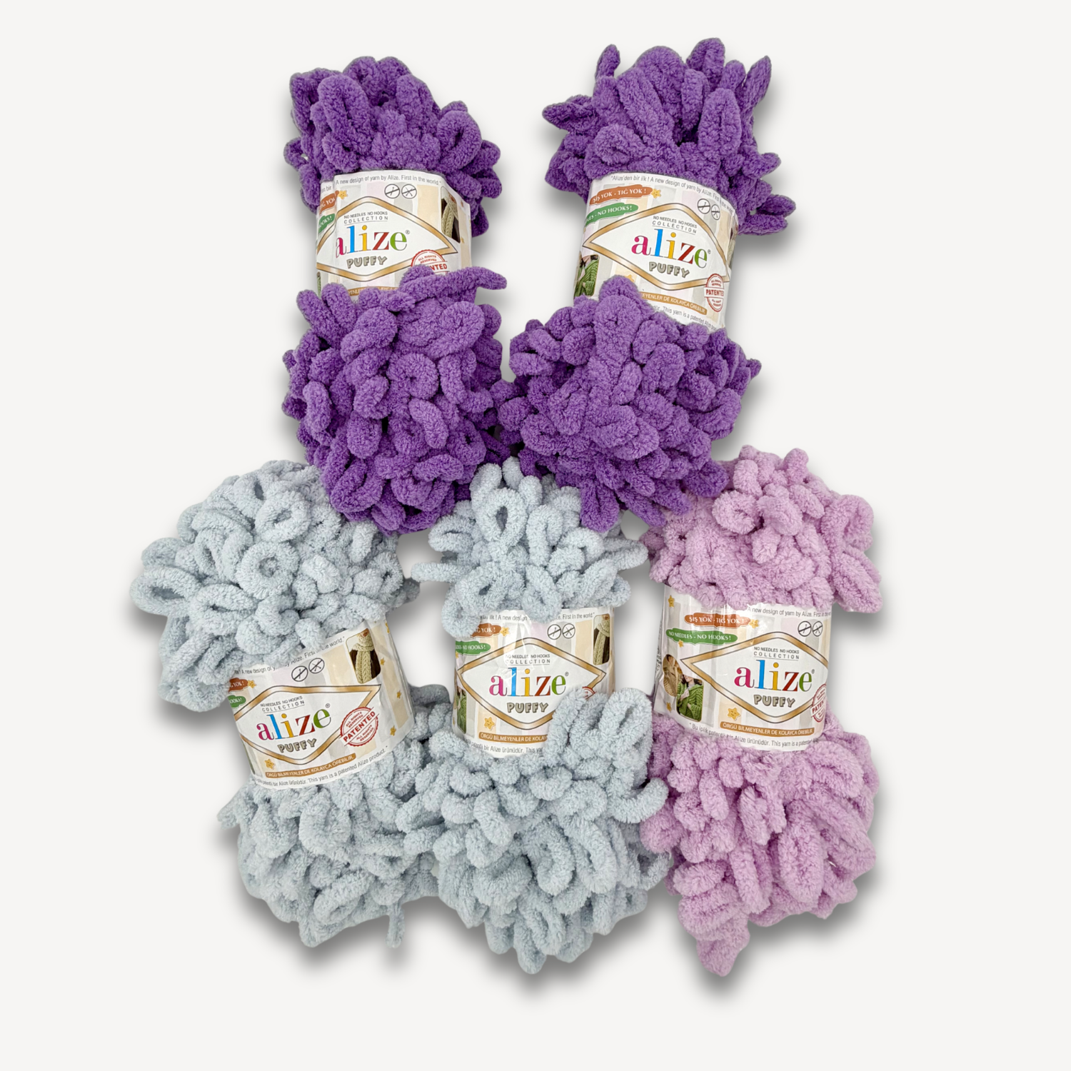 Alize Puffy siūlų rinkinys (5 vnt.)