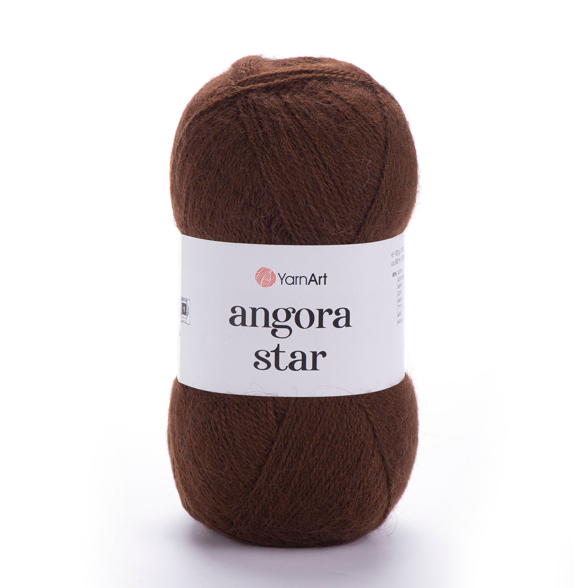 YarnArt Angora Star 3067 Marron foncé – fil duveteux acrylique et laine