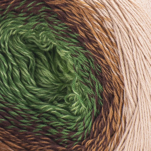 yarnart-flowers 308 Soft Dark Brown & Moss