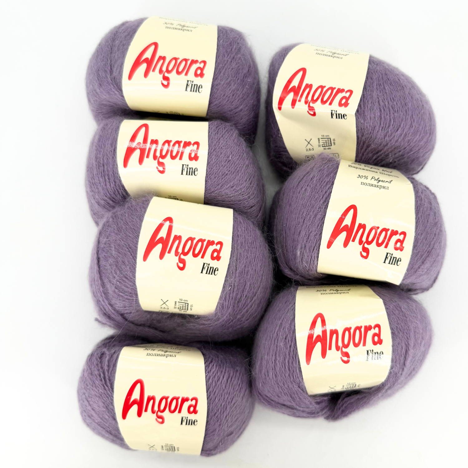 Angora Fine komplekt – Lilla (7 kera)