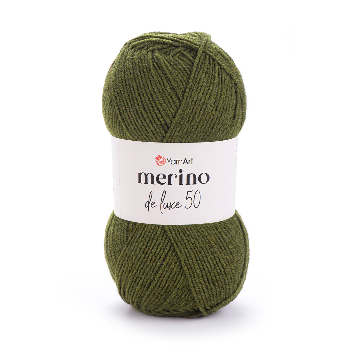 YarnArt Merino DeLuxe 50 530 Dark Olive – wool acrylic yarn