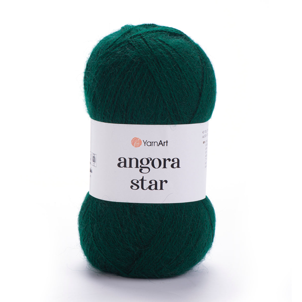 YarnArt Angora Star 590 Vert foncé – fil duveteux acrylique et laine
