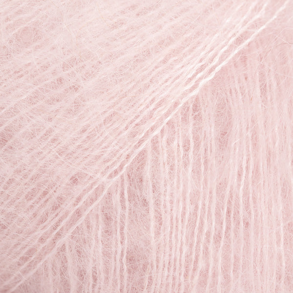 DROPS Kid-Silk 63 Rose poudré – fil mohair et soie