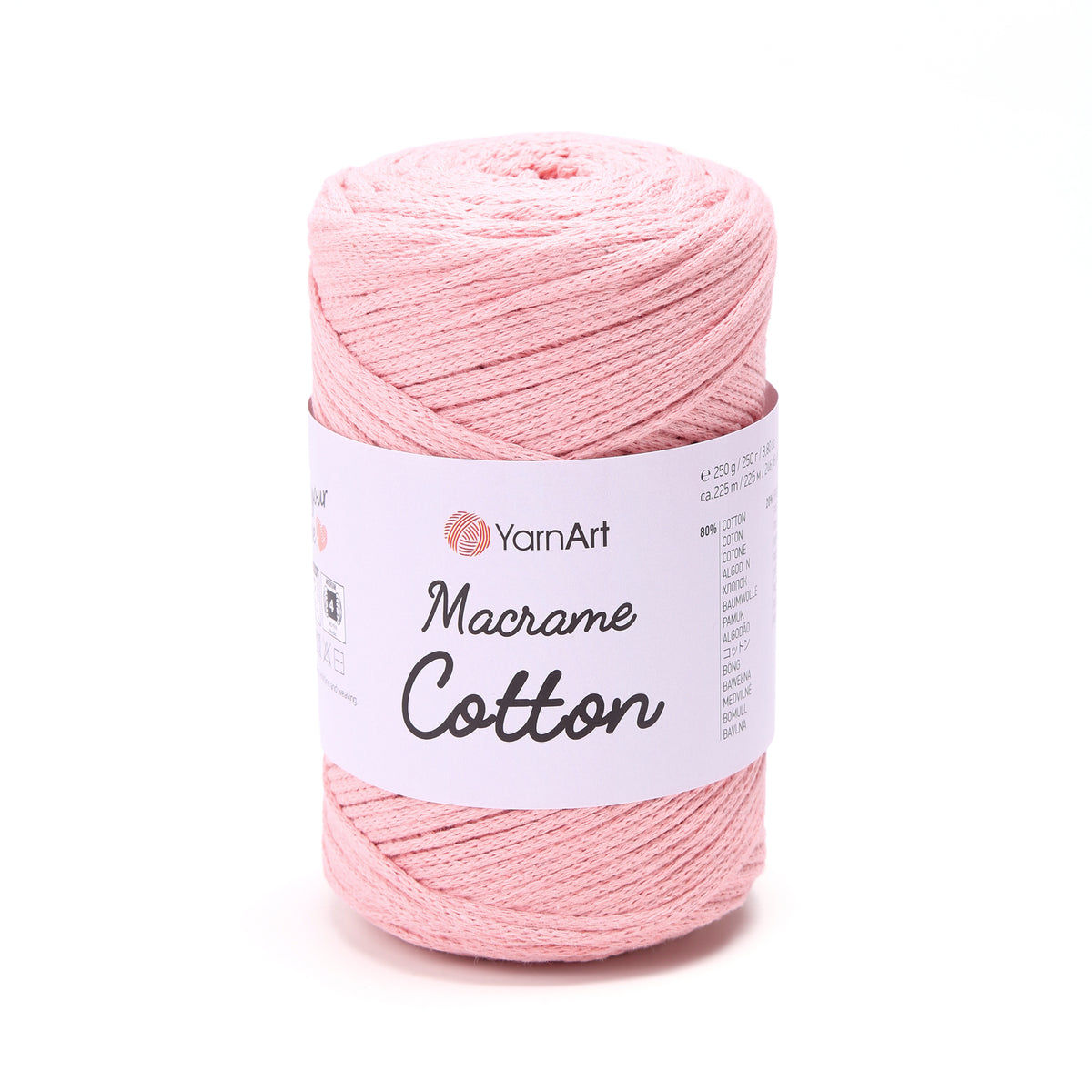 YarnArt Macrame Cotton 767 Baby Pink – braided macrame cord