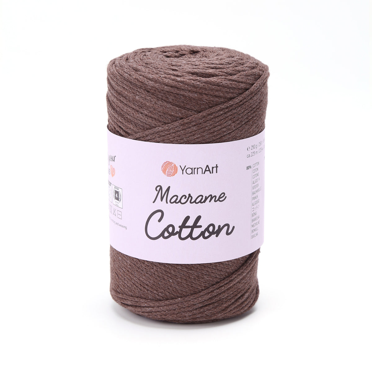 YarnArt Macrame Cotton 769 Cocoa – braided macrame cord