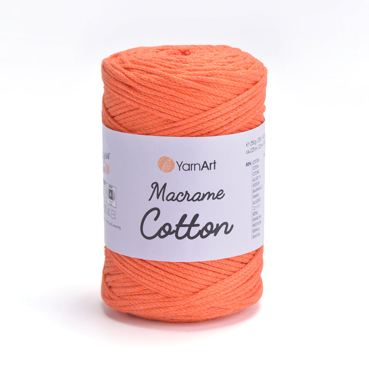 YarnArt Macrame Cotton 770 Coral – braided macrame cord