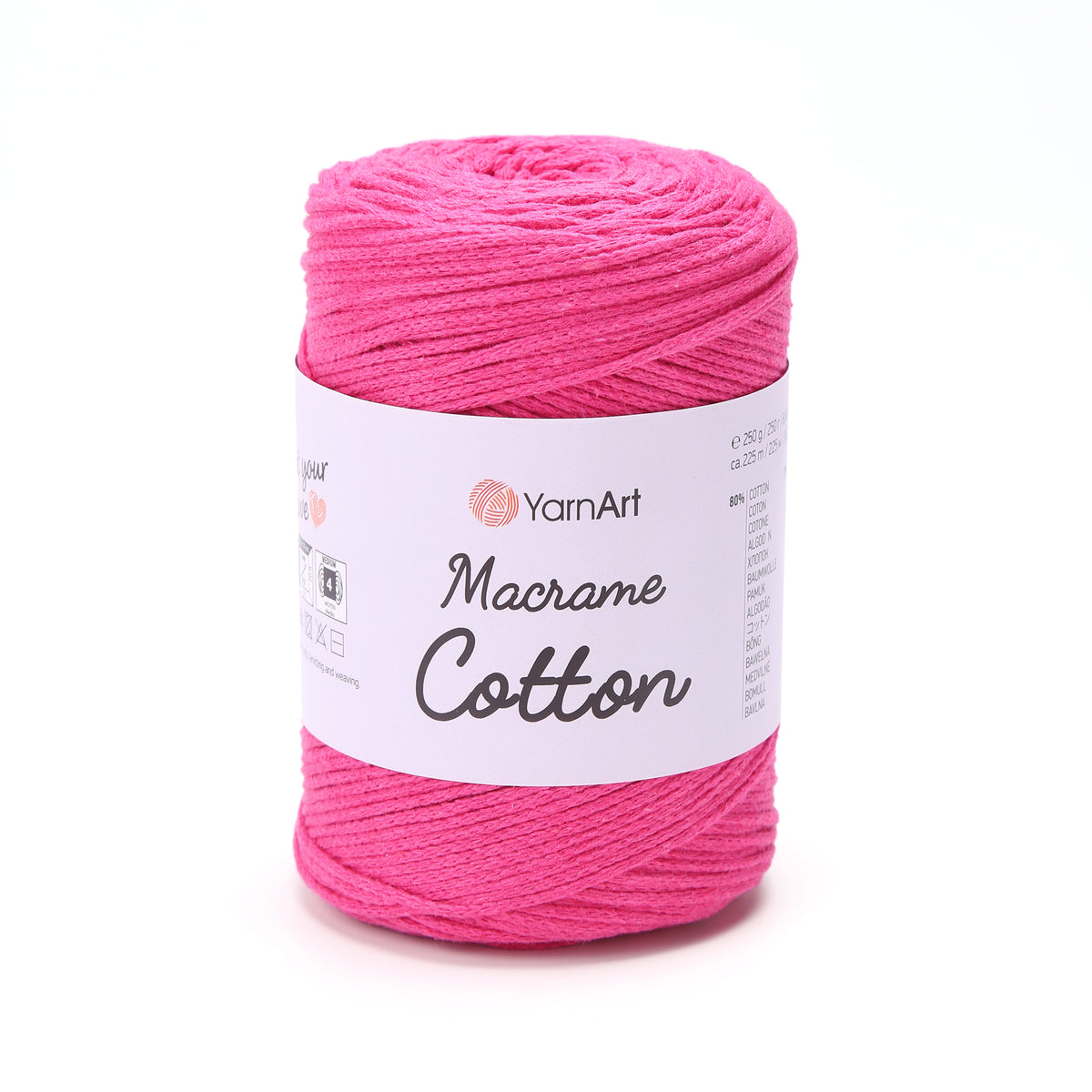 YarnArt Macrame Cotton 771 Watermelon – braided macrame cord