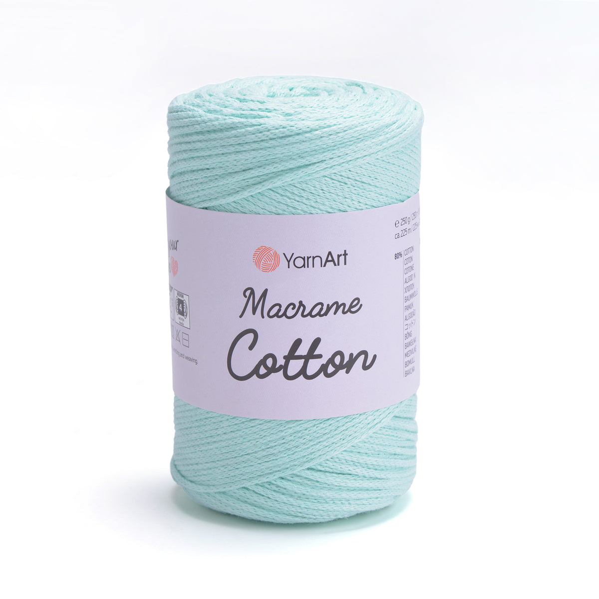 YarnArt Macrame Cotton 775 Powder Blue – braided macrame cord