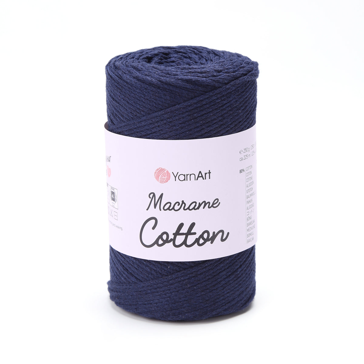 YarnArt Macrame Cotton 784 Navy – braided macrame cord