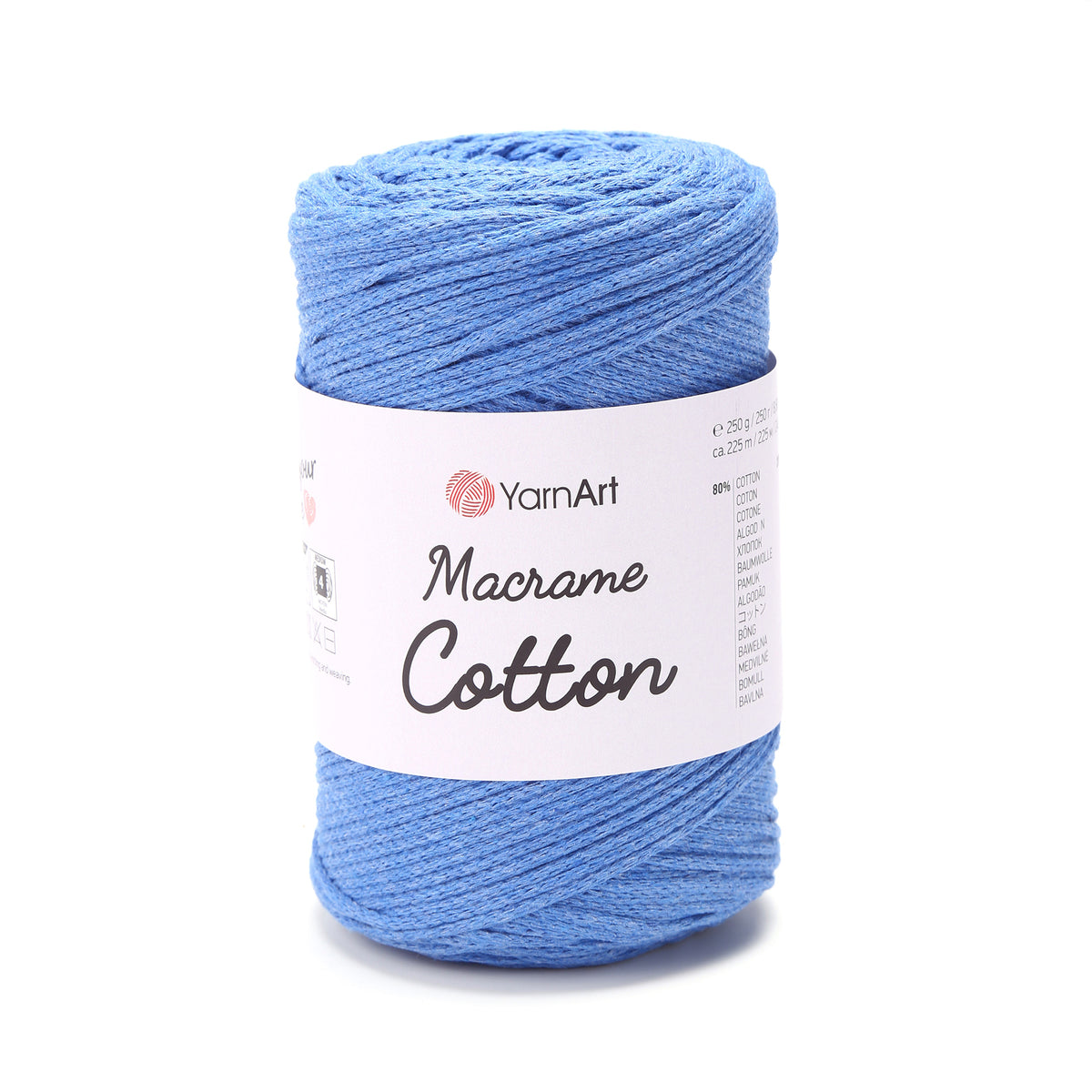 YarnArt Macrame Cotton 786 Cornflower – braided macrame cord