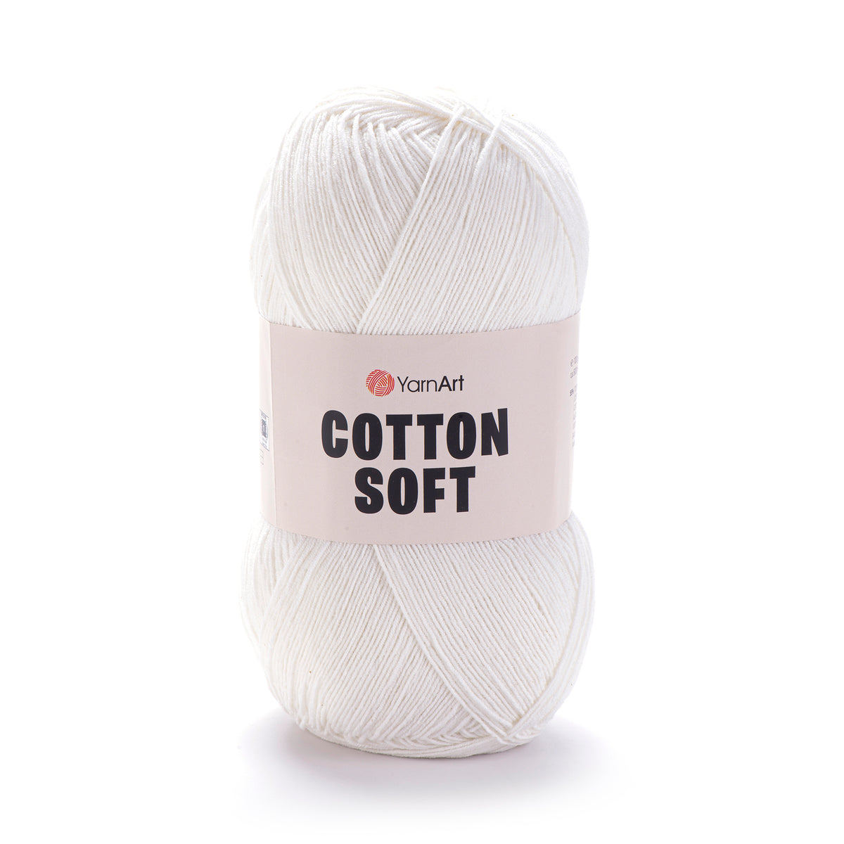 YarnArt Cotton Soft 01 Ljusgrå – tunt garn i bomull och akryl