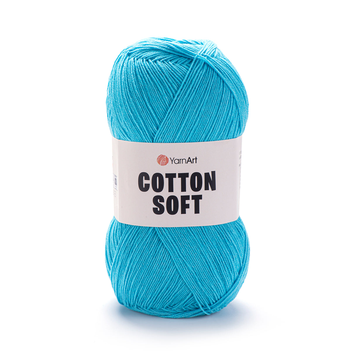 YarnArt Cotton Soft 33 Azurblå – tunt garn i bomull och akryl