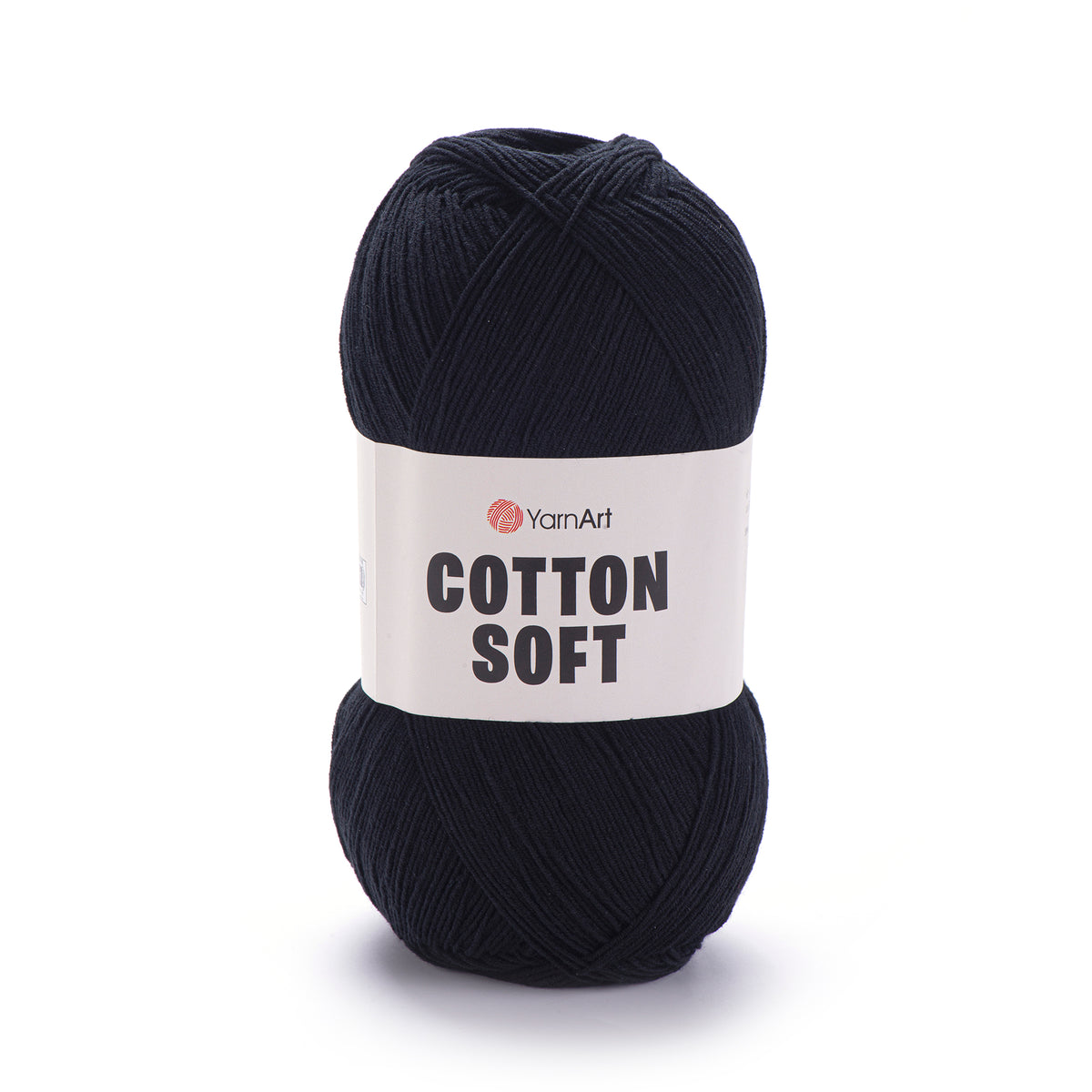 YarnArt Cotton Soft 53 Svart – tunt garn i bomull och akryl