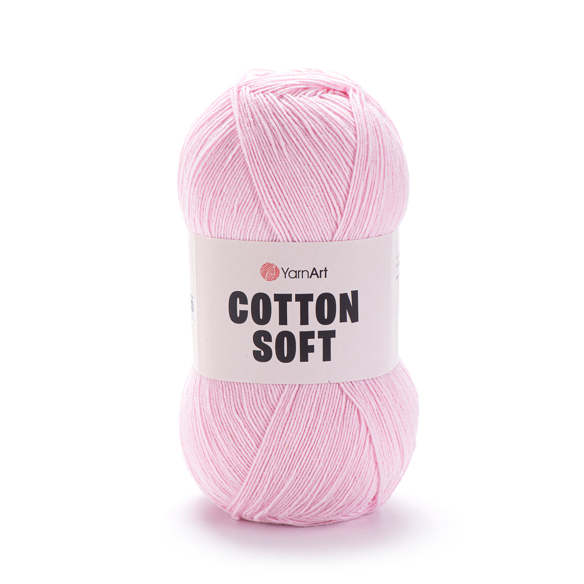 YarnArt Cotton Soft 74 Ljusrosa – tunt garn i bomull och akryl