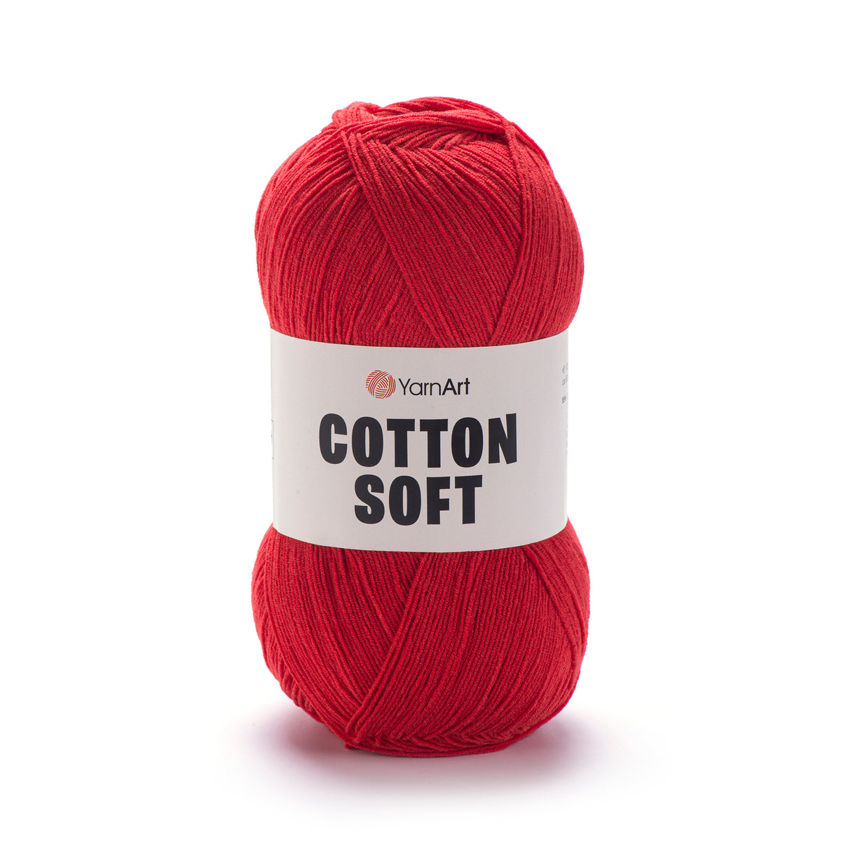 YarnArt Cotton Soft 90 Vinröd – tunt garn i bomull och akryl