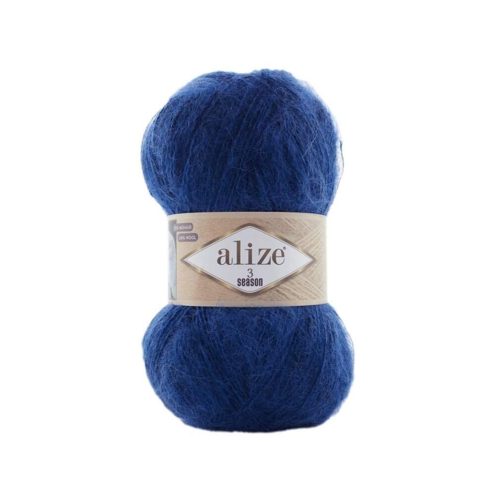 Alize 3 Season 409 Indigo – lengvi akrilo siūlai su moheriu ir vilna