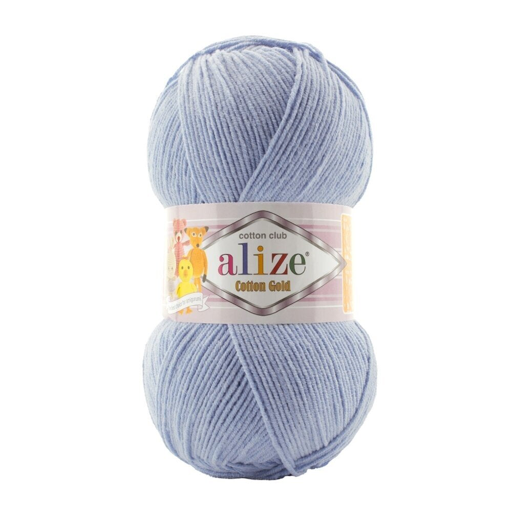 Alize Cotton Gold 481 Stålblå – bomulls- och akrylgarn