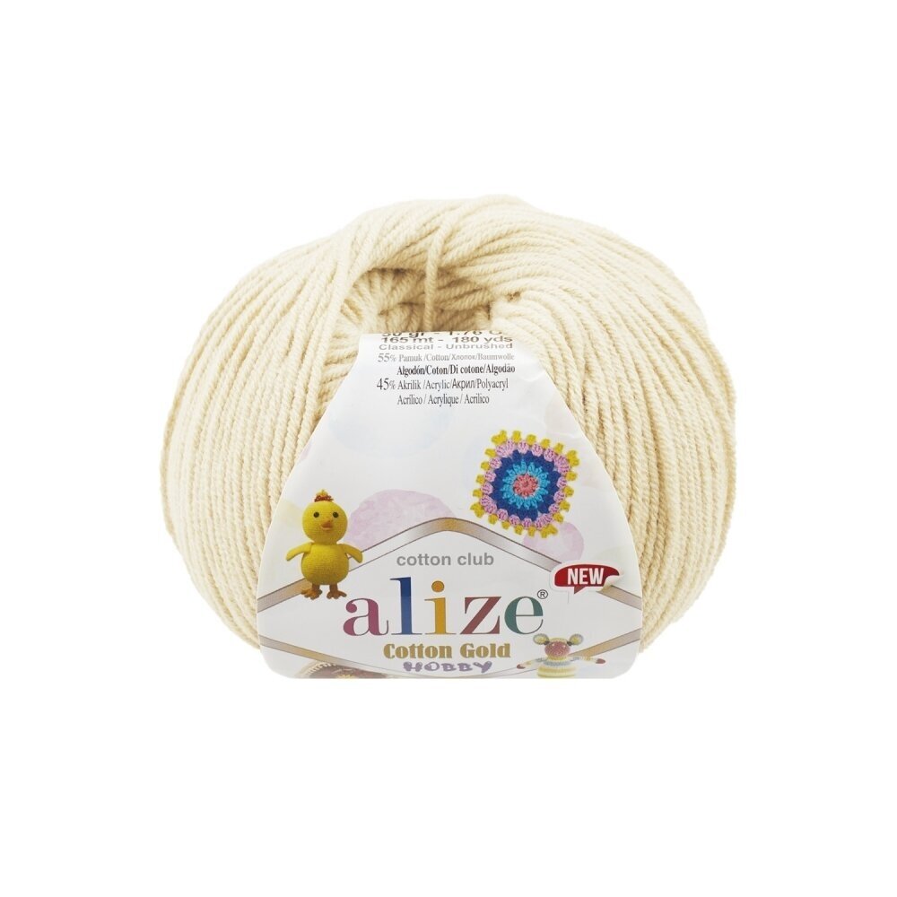 Alize Cotton Gold Hobby 01 Krēmkrāsas – kokvilnas un akrila dzija