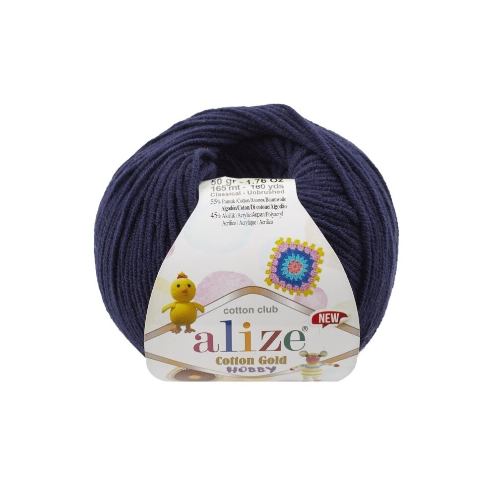 Alize Cotton Gold Hobby 58 Tumši zila – kokvilnas un akrila dzija