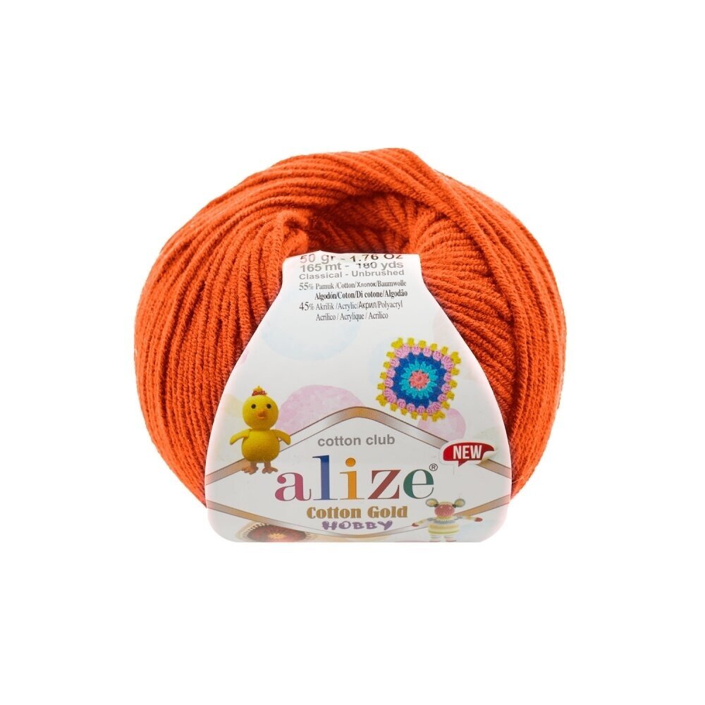 Alize Cotton Gold Hobby 37 Oranža – kokvilnas un akrila dzija