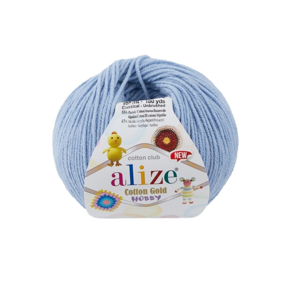 Alize Cotton Gold Hobby 40 Pūdera zila – kokvilnas un akrila dzija