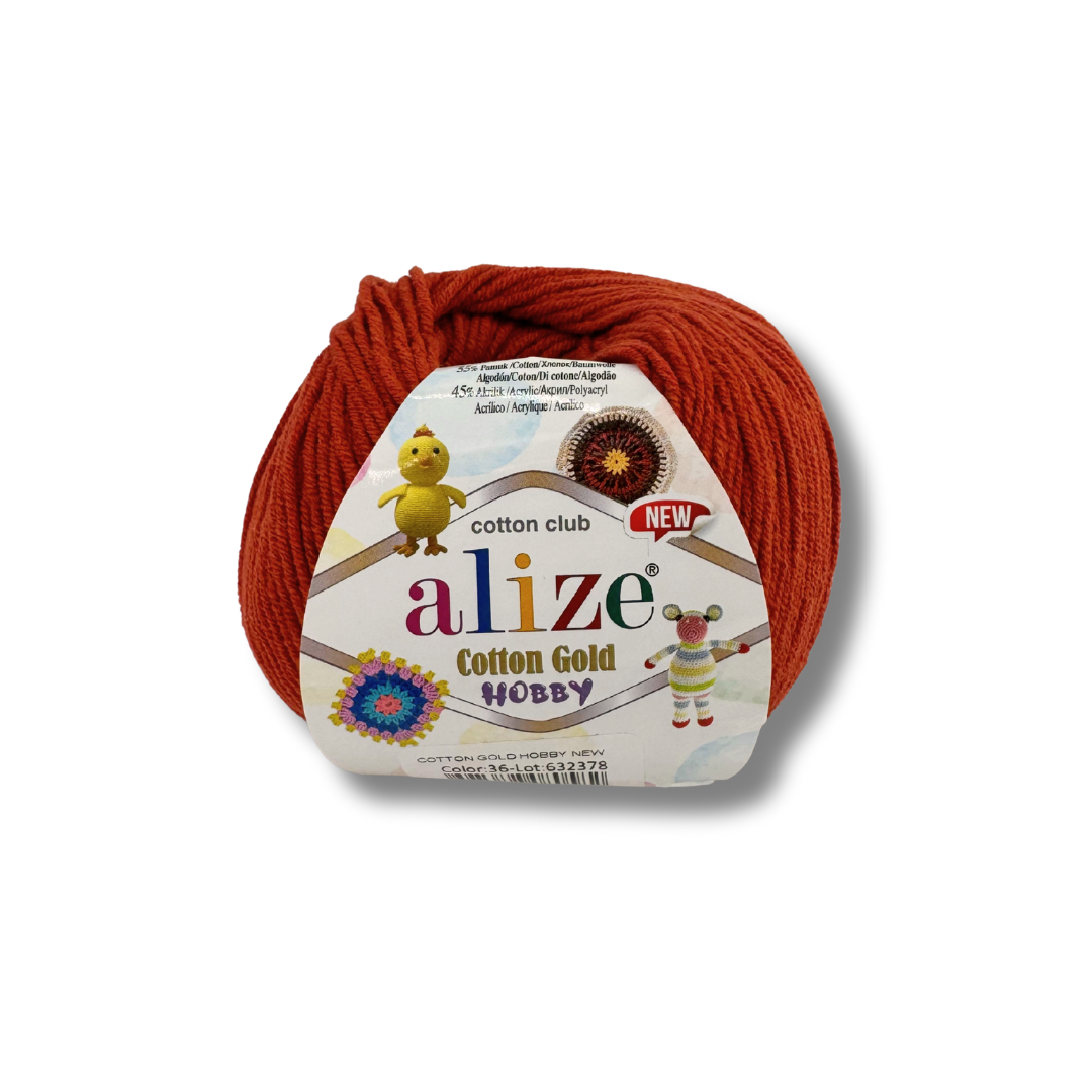 Alize Cotton Gold Hobby 36 Terakotas – kokvilnas un akrila dzija
