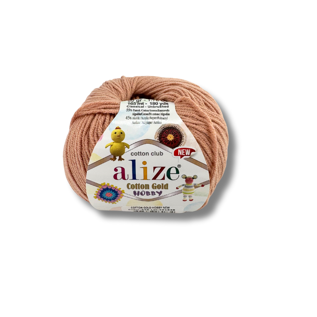 Alize Cotton Gold Hobby 446 Persiku – kokvilnas un akrila dzija