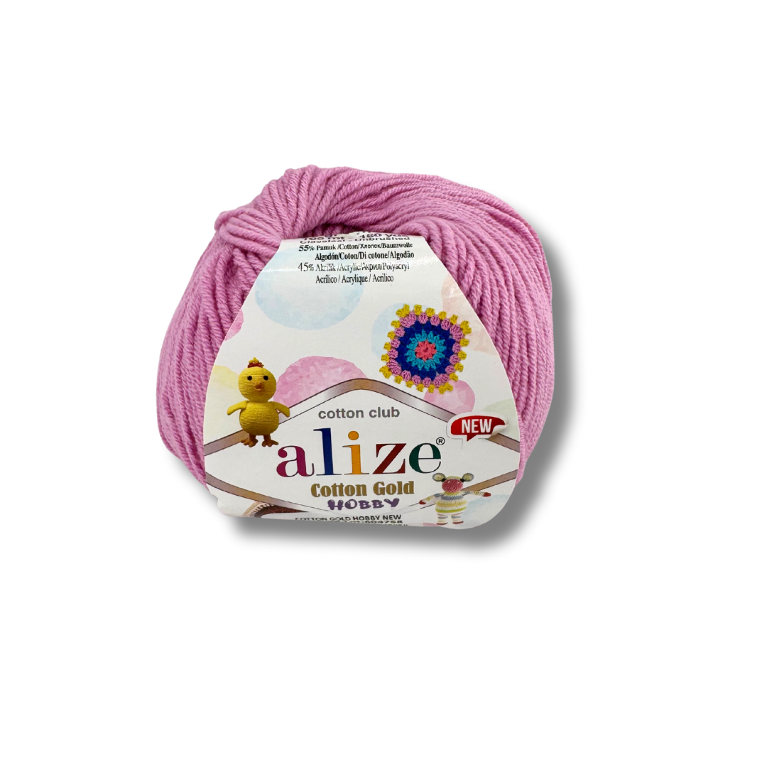 Alize Cotton Gold Hobby 98 Rozā – kokvilnas un akrila dzija