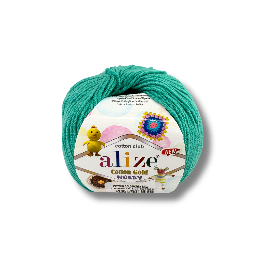 Alize Cotton Gold Hobby 610 Nefrīta – kokvilnas un akrila dzija