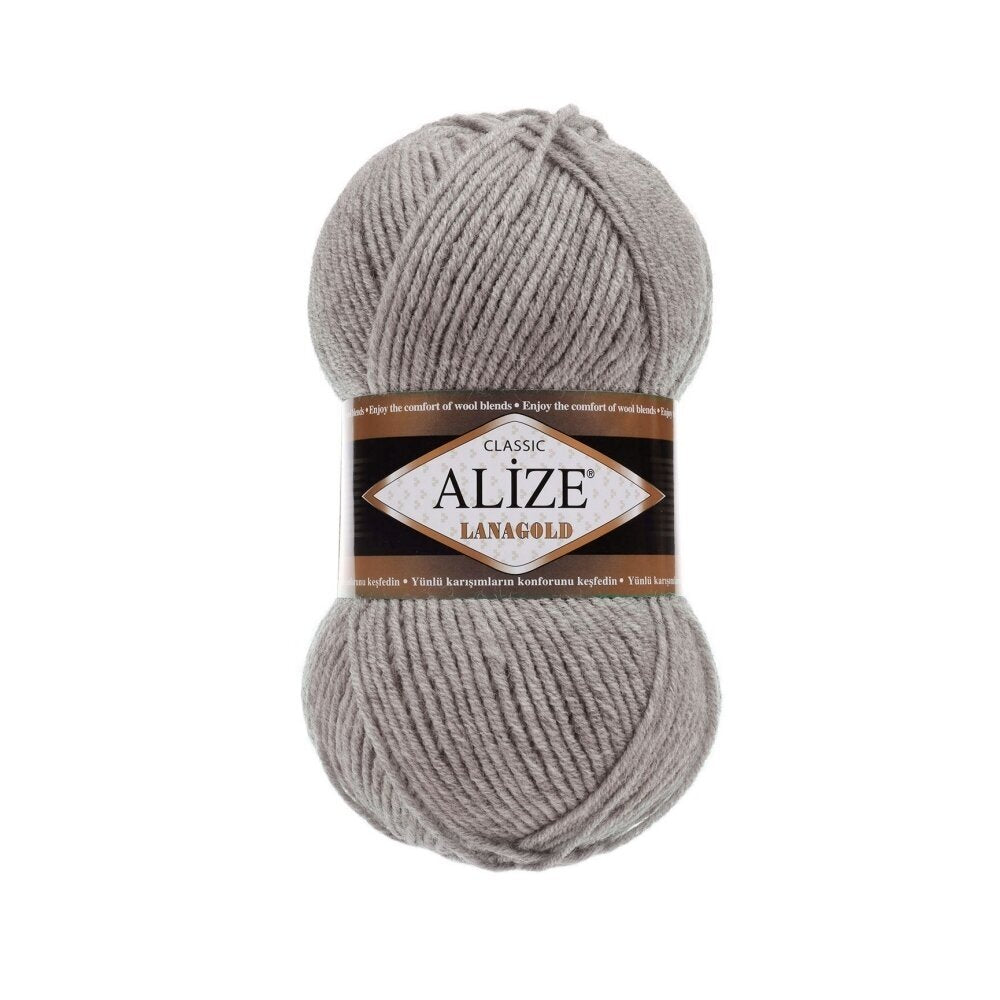Alize Lanagold Classic 283 Dark Brown – wool acrylic yarn