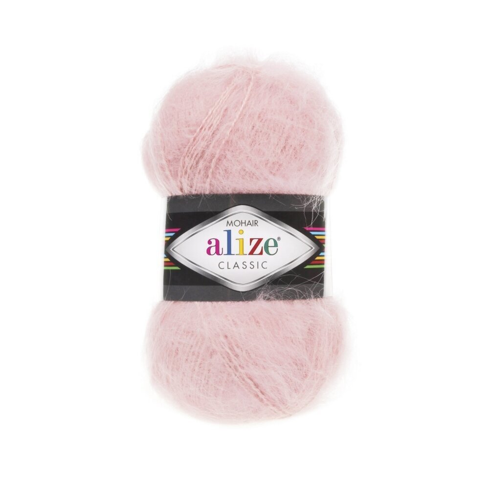 Alize Mohair Classic 271 Rose poudré – fil acrylique avec mohair et laine
