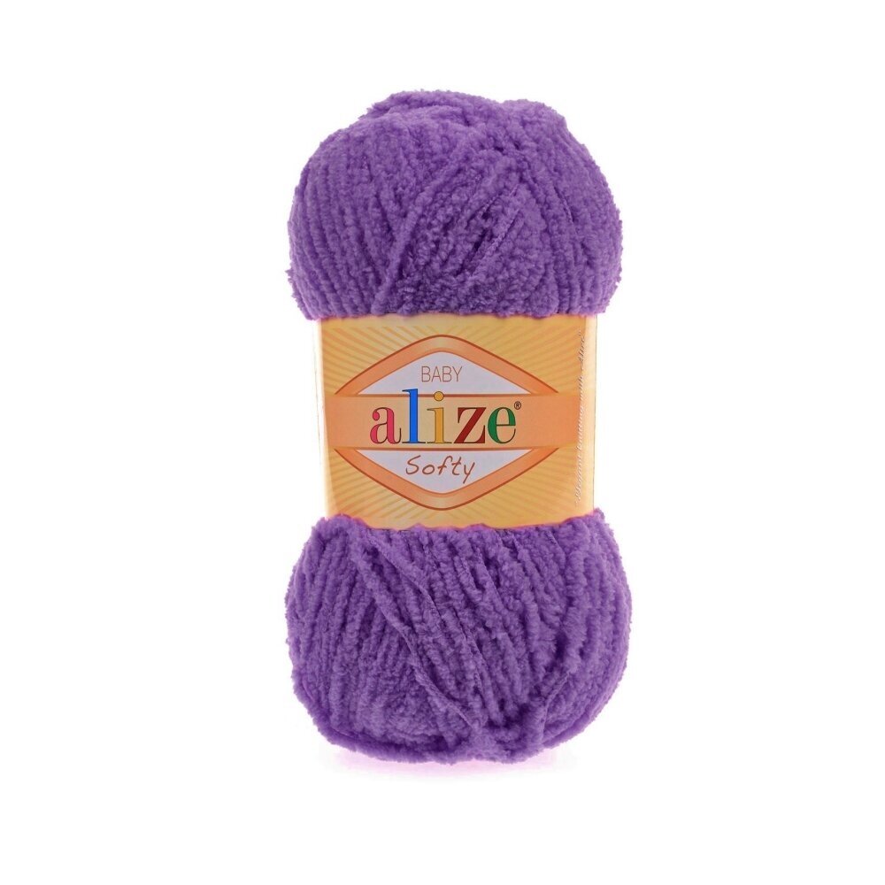 Alize Softy Baby 44 Purpur – mjukt babygarn i plysch