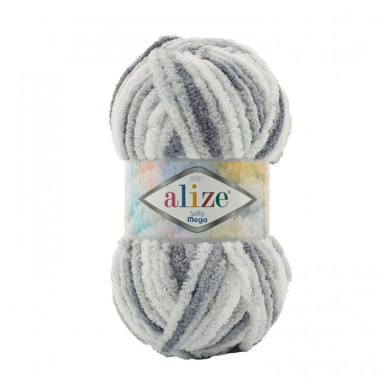 Alize Softy Mega 5925 Hall ombre – jäme plüüslõng