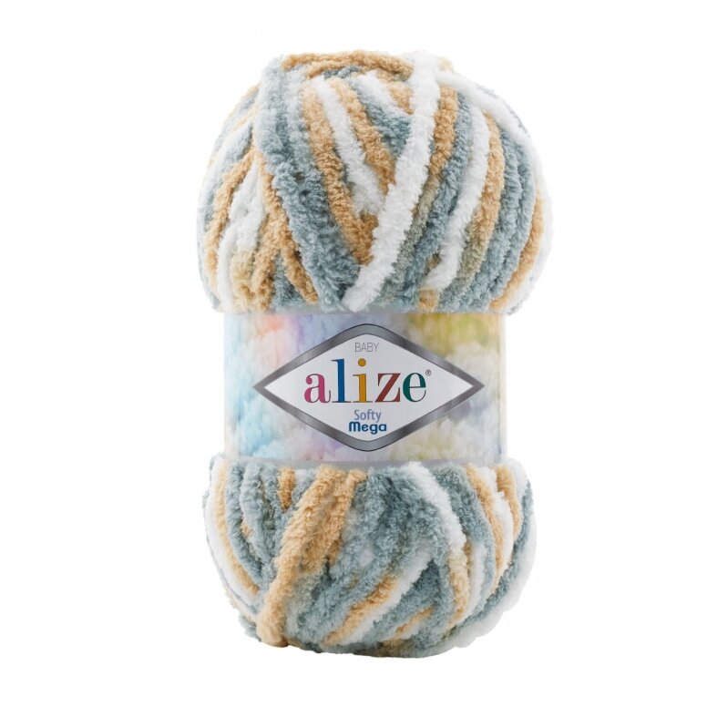 Alize Softy Mega 6395 Rand – jäme plüüslõng