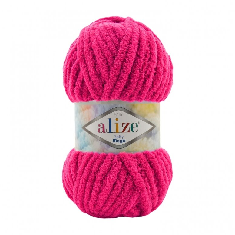 Alize Softy Mega 798 Fuksia – jäme plüüslõng