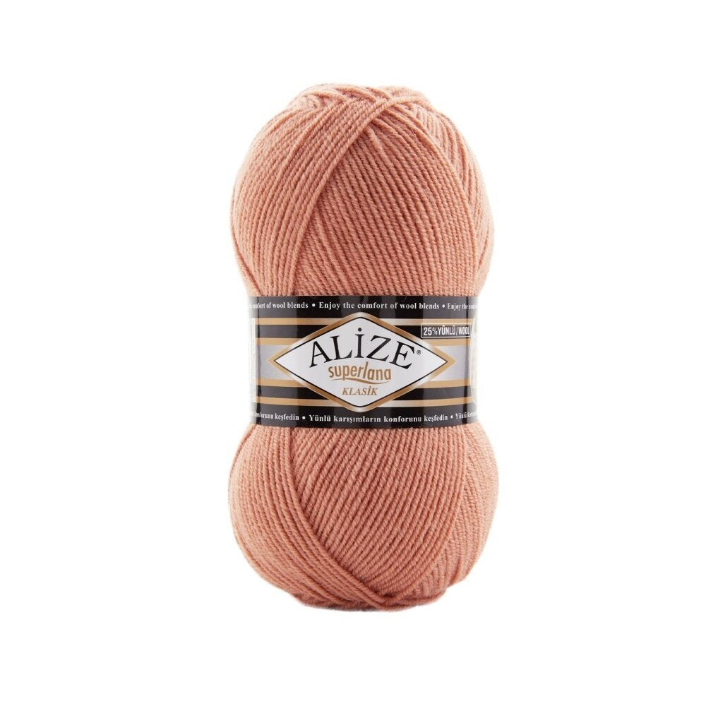 Alize Superlana Klasik 102 Коралловый – пряжа из акрила с шерстью
