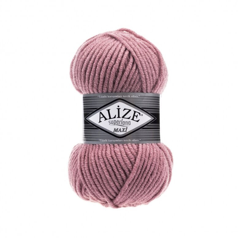 Alize Superlana Maxi 204 Rose – chunky wool acrylic yarn