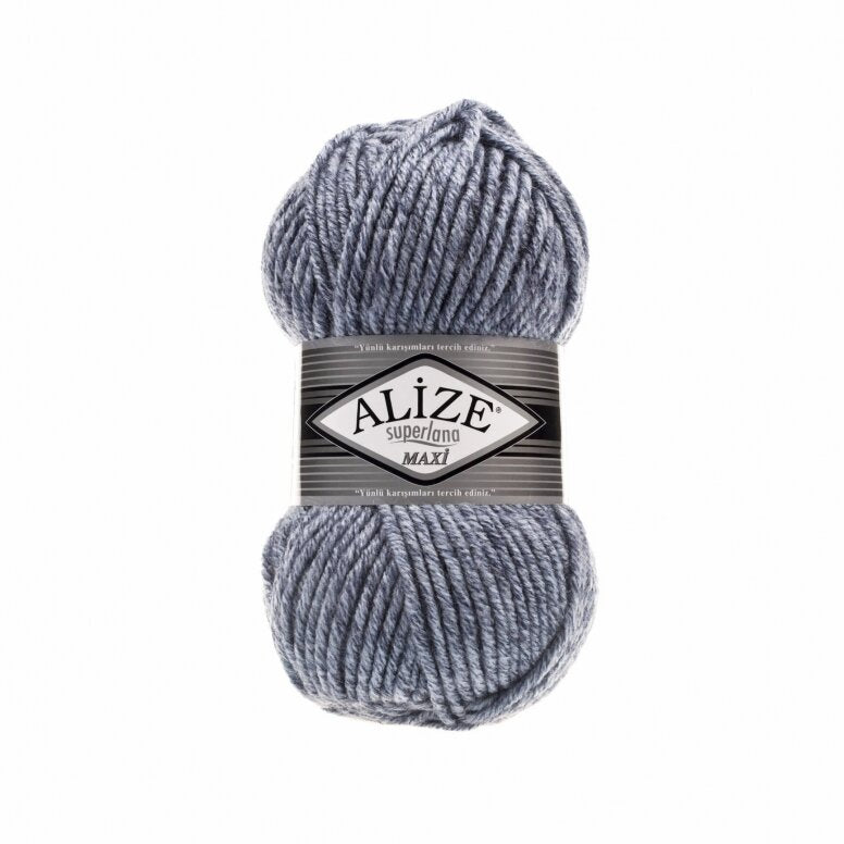 Alize Superlana Maxi 806 Slate – chunky wool acrylic yarn