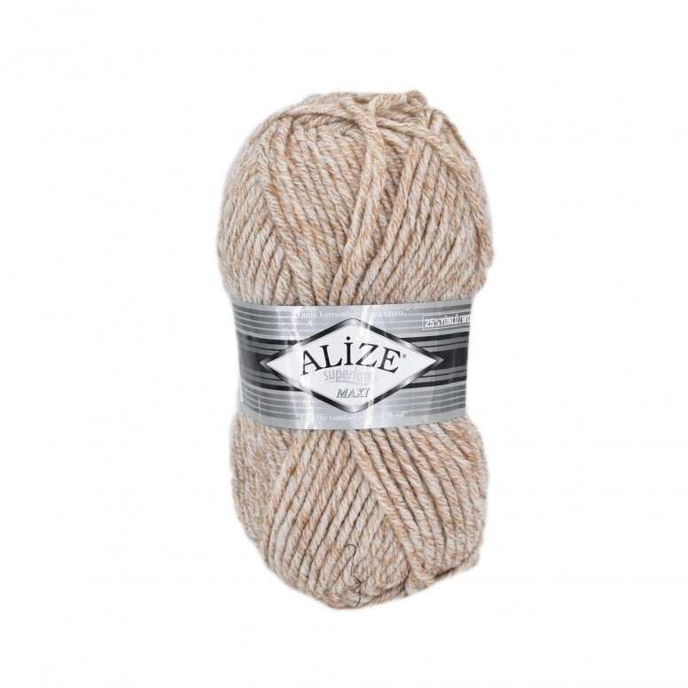 Alize Superlana Maxi 807 Latte – chunky wool acrylic yarn