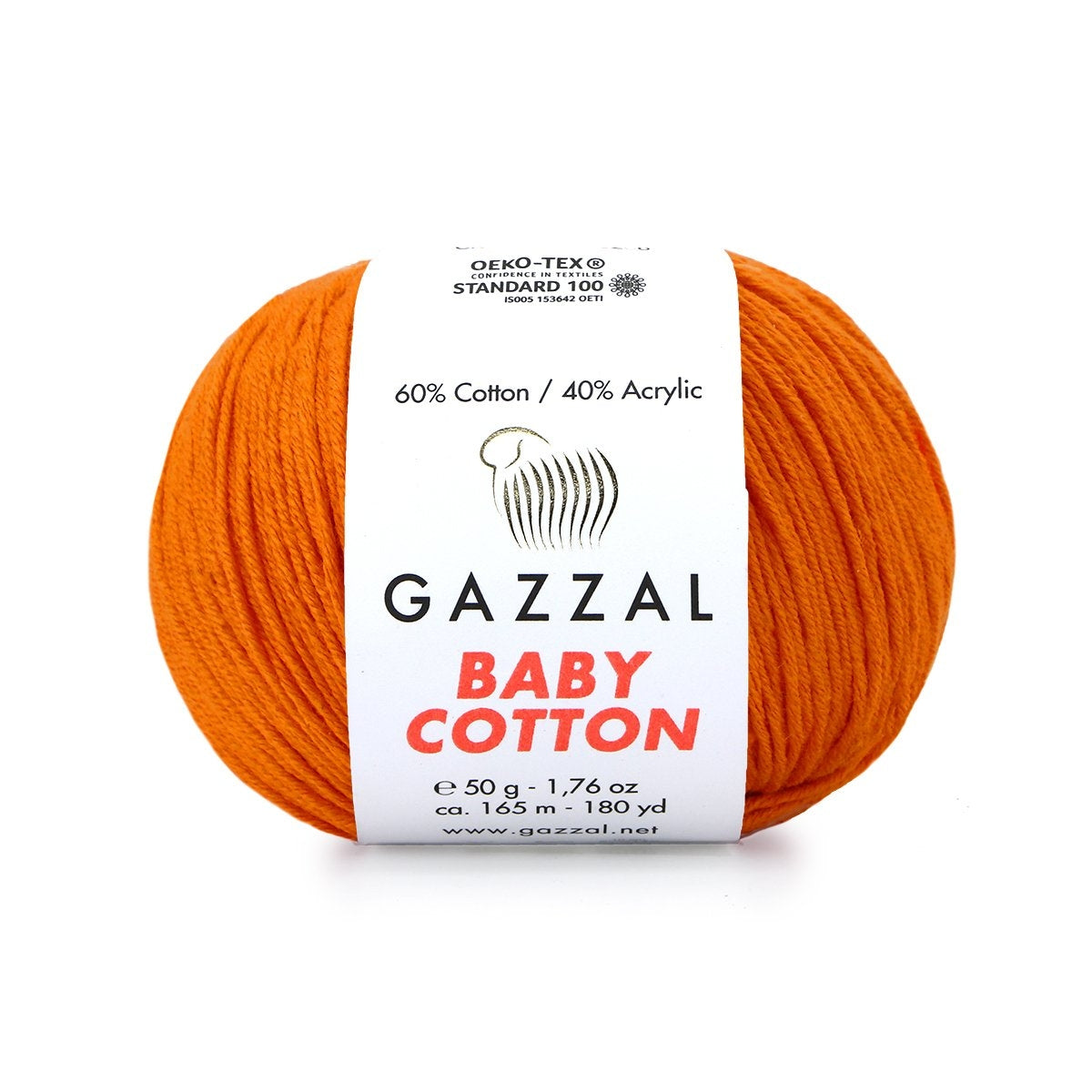 Gazzal Baby Cotton 3419 Arancione – filato baby in cotone e acrilico