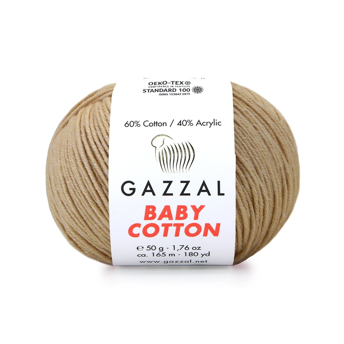 Gazzal Baby Cotton 3424 Cammello – filato baby in cotone e acrilico
