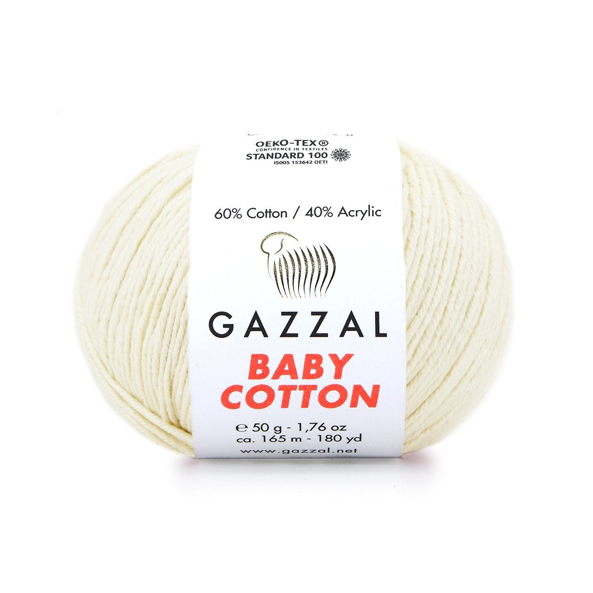 Gazzal Baby Cotton 3437 Vaniglia – filato baby in cotone e acrilico