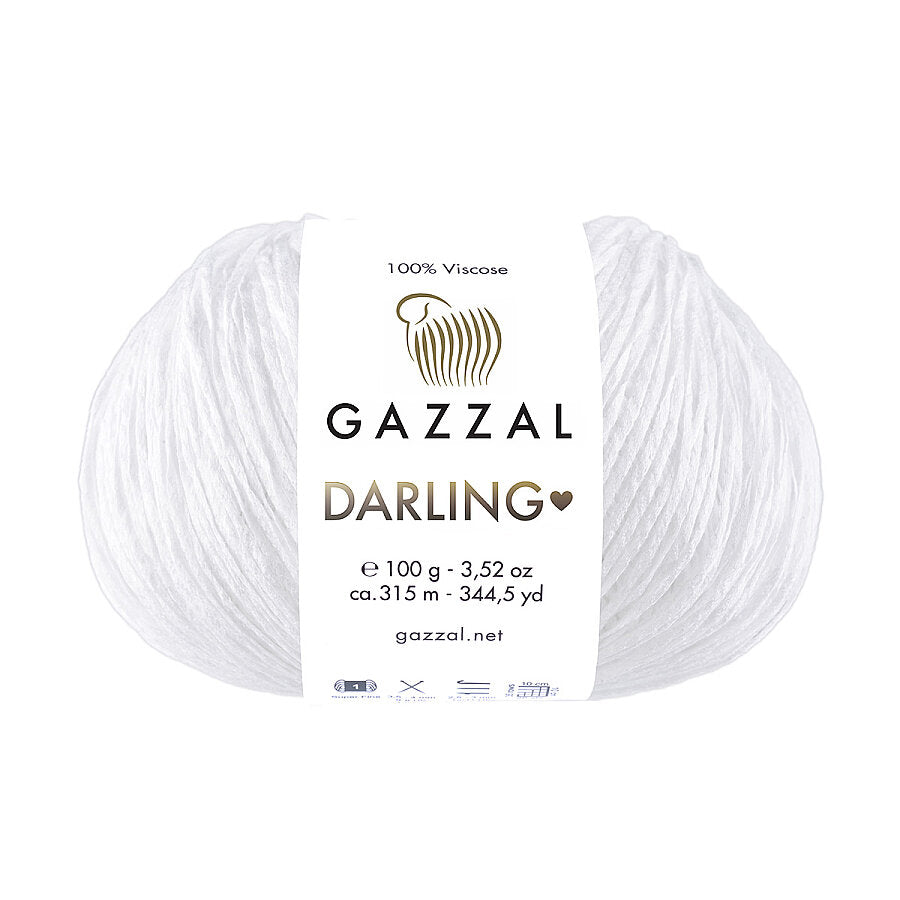 Gazzal Darling 551 Balta – viskozės siūlai vasarai