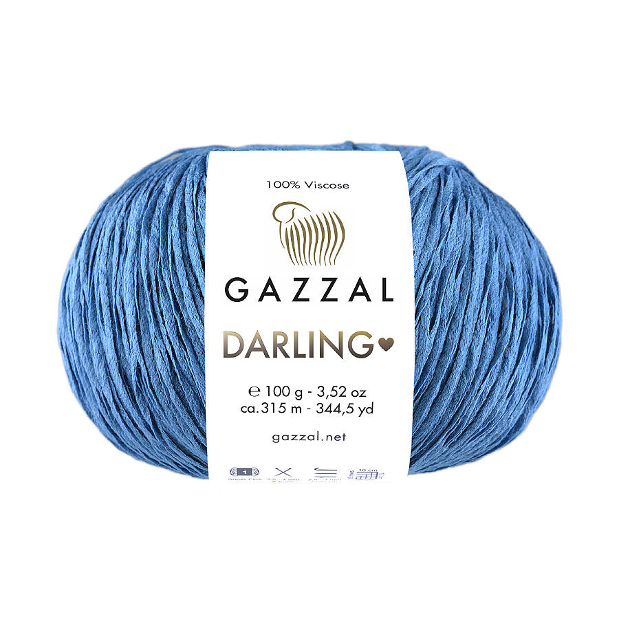 Gazzal Darling 554 Mėlyna – viskozės siūlai vasarai