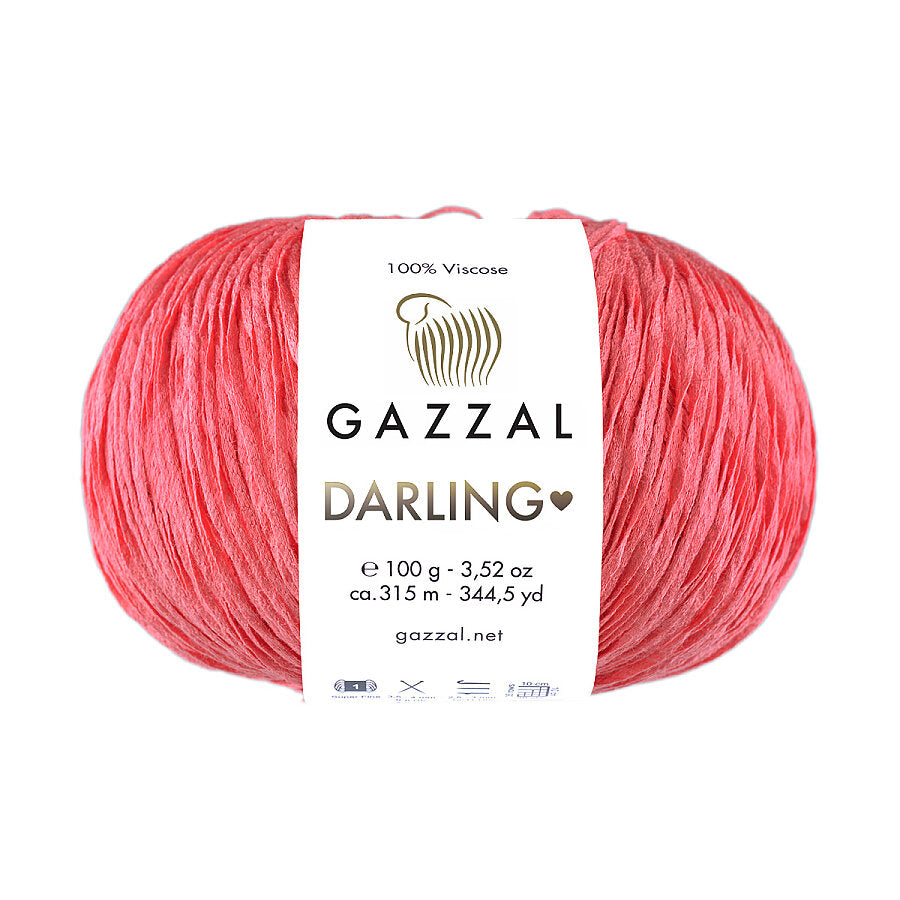 Gazzal Darling 558 Koralų – viskozės siūlai vasarai