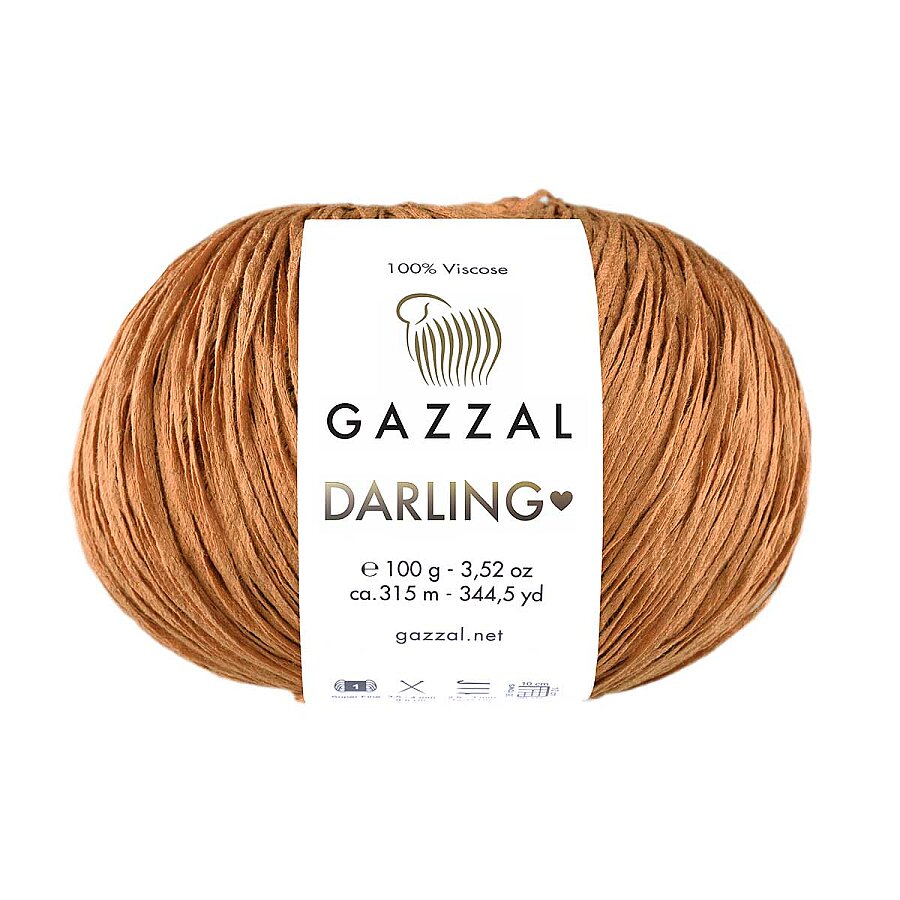 Gazzal Darling 563 Karamelinė – viskozės siūlai vasarai